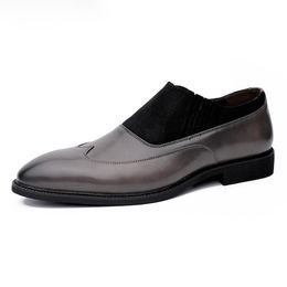 Formele schoenen mannen klassieke avondjurk Italiaanse heren jurk schoenen loafers coiffeur elegante schoenen voor mannen lederen jurk buty