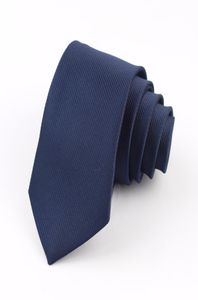 Cravate formelle taille maigre 236 pouces marié Gentleman cravates étroites hommes fête de mariage Polyester Gravata 6 cm largeur 6826613