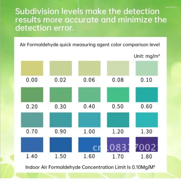 Kit d'essai de formaldéhyde 2 boîtes maison en papier house intérieur de la qualité de l'air réactif tube de tube de tube à domicile détecteur de gaz d'auto-test