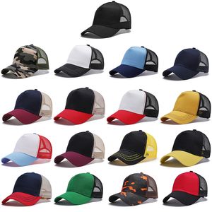 Formation Unifiée Couleur Unie Panneau Lumineux Casquette De Baseball Respirante Été Chapeau Filet Anti-Soleil Casquette Cinq Pièces Casquette De Conducteur De Camion En Gros