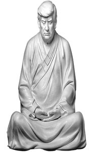 Voormalig Amerikaanse president Donald Trump Resin Buddha President Standue Handmade Model Souvenir Trump 2024 Xitian Luister Boeddha Statue O3853698