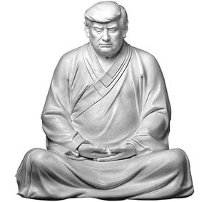 Voormalig Amerikaanse president Donald Trump Resin Buddha President Standue Handmade Model Souvenir Trump 2024 Xitian Luister Boeddha -standbeeld O3256875