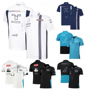 Formule 1 T-shirt Nouvelle Saison F1 T-shirts Polos Pilote Revers Maillot De Course Fans De Sport Automobile Hommes Respirant Décontracté À Manches Courtes