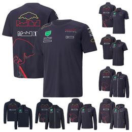 Fórmula 1 t-shirts f1 equipe polo camisas camiseta 2023 verão novos fãs de corrida ao ar livre esportes radicais espectador camiseta f1 zip up hood1660