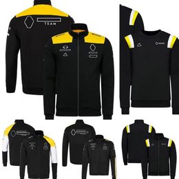 Formula 1 Team Jacket F1 Driver Zip Up Jacket Printemps Automne Hommes Sweat à capuche surdimensionné Outdoor Motocross Windproof Hooded Coat Ja2918