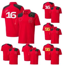 T-shirt d'équipe de Formule 1 Nouveau Polo F1 Polo Driver Motorsport T-shirt Red Maillot à manches courtes respirantes