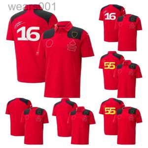 T-shirt d'équipe de Formule 1 Nouveau Polo F1 Polo Driver Motorsport T-shirt Red Breathable Courte Maillot de manches 6A1S