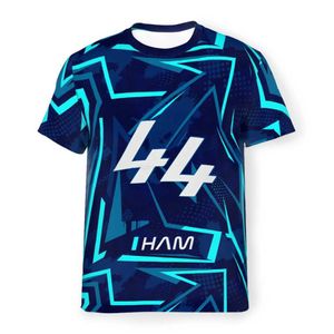 T-shirt en Polyester pour hommes, formule F1, Lewis Hamilton 44, doux et fin, nouveauté, tendance