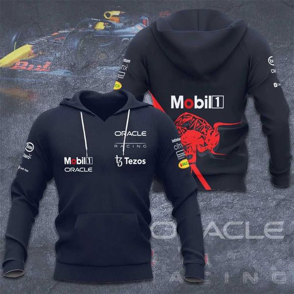 Fórmula Uno de 2023 Nueva chaqueta de F1 para hombres Venta de chaquetas Sudadera roja de carreras Sudadera con capucha para niños con estampado 3D de carreras de carretera Jersey informal con cremallera