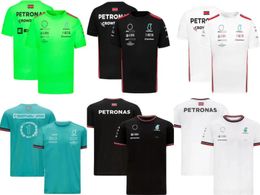 Formule 1 racepak T-shirt met korte mouwen W12 Hamilton teamuniform TeeF1 T-shirt met ronde hals