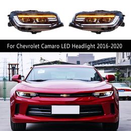 Fornt – lampe pour Chevrolet Camaro, ensemble de phares LED 16-20, feu de jour, banderole dynamique, clignotant, accessoires de voiture