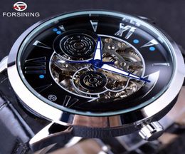 Forsining 2019 Time Space Série de mode Skeleton Mens Watchs Top Brand Luxury Clock Automatic Male Male Wrist Watch Automatic3128491