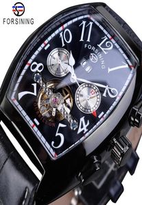 Estudir la marca Top Brand Luxury Watch Black Leather Strap Man Watches Watches Mechanical Mechanical Automatic Male Clock5486519