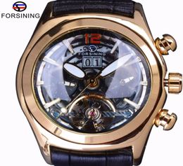 ForsiNing Watch Convex Glass Élégant légende Tourbillion Calendrier 3D Designer Geatic Leather Mens Automatic Watches Top Brand Luxu6586279