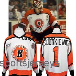 Maillot de hockey Fort Wayne Komets rétro pour homme cousu. Personnalisez n'importe quel numéro et nom.