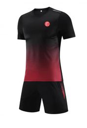 Fortuna Dusseldorf Fatos de treino masculino verão lazer manga curta terno esporte treinamento terno ao ar livre lazer jogging camiseta lazer esporte camisa de manga curta