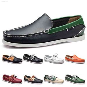 Quarante-neuf chaussures de course en cuir en cuir style britannique noir blanc marron vert jaune rouge mode extérieur confortable respirant 83291 53655