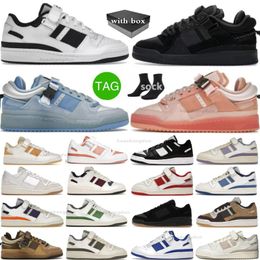 Forum 84 Boucle Low Bad Bunny Retour à l'école Bleu Teinte Blanc Noir Rose Oeuf de Pâques Bad Bunny Shadow Navy Crew Green Hommes Femmes Chaussures Casual