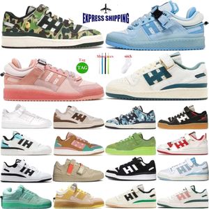 Foro 84 Nuevo Bad Bunny Buckle Low Casual Shoes Foro 84 Café Bajo Huevo Pink Pink Back White Grey Og Blue Blue Wheat Platform Fashion Mujer Masculino