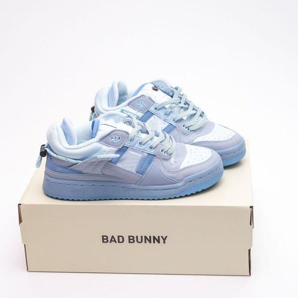 Forum Boucle Low Bad Bunny Chaussures de course Bleu Hommes Femmes Tint Sneaker Entraîneur avec boîte Chaussure de basket-ball Bleu Blanc Turtle Dove Sports Sneakers