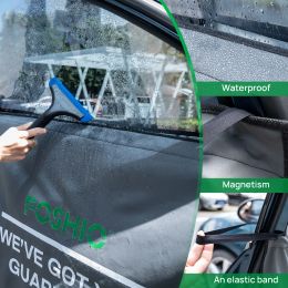 Foshio 2/4pcs cubierta de la puerta del automóvil magnético herramientas impermeables de protección de la ventana lateral de la ventana del panel de vidrio protección del panel interior