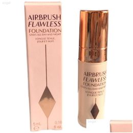 Foundation Airbrush Flawless 5Ml Mini Reisformaat 1 4 Neutraal Matte Afwerking Langhoudend Fl Erage Gehydrateerde Vloeistof Gezichtsdruppel Levering H Dhkgl