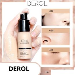 Fondation Derol Natural Brepwable Makeup Cream Acne er Eye Cercle Eye Circle Blemish ACCEINEUR HYDRUZINE DE LIQUIDE DE LIQUIDE DE LIQUID