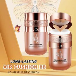 Fundación L DA mariposa impermeable hidratante belleza crema cojín cubierta acné Spot corrector maquillaje cara cosméticos coreanos 230801