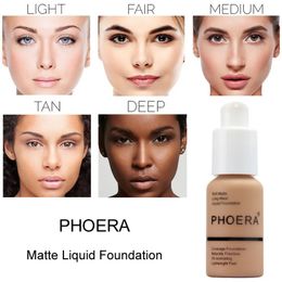 Foundation PHOERA 30ml vloeibare foundationset Olie-control concealer crème Hydraterende langdurige hydraterende make-up foundation TSLM1 231215