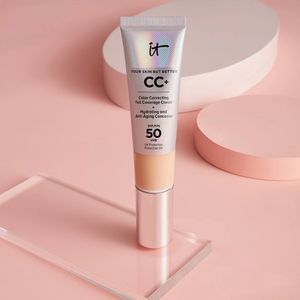 Foundation Primer Cc Cream para piel propensa a imperfecciones crema correctora del color 32 ml Spf50 bloqueador solar hidratante y corrector antienvejecimiento rostro Maquillaje de belleza Envío rápido gratuito