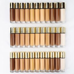 Foundation Ronde fles 12 kleuren Mat Vochtbestendig Alle soorten huid Private Label Vloeibare foundation Aangepaste basis Make-up Bulkmake-up 231116