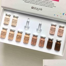 Fundación Stayve Crema cosmética coreana Bb Glow Starter Kit Blanqueamiento Brillo para Microneedle Roller Drop Entrega Salud Belleza M DHS0Q