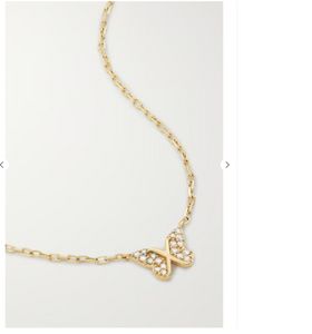 Foundrae 18-karaats gouden en emaille ketting voor dames designer sieraden op maat gemaakte hanger verguld