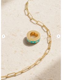 Foundrae Reverie Heart Beat 18-karaats goud en emaille ketting ketting voor vrouw designer sieraden aangepaste hanger verguld 18K goud