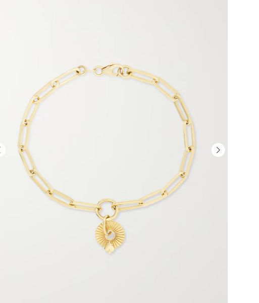 Foundrae Spade Pulsera de oro de 18 quilates Signo del zodiaco para mujer joyería de diseño colgante personalizado chapado en oro de 18 quilates