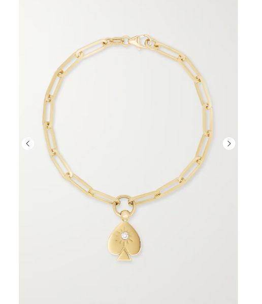 Foundrae Spade bracelet en or 18 carats et diamant signe étoile pour femme bijoux de créateur pendentif personnalisé plaqué 18 carats