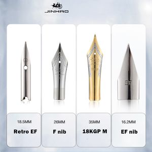 Fountain Pens 1 stcs Jinhao Originele Nib voor Fountain Pens 18KGP M 0,38 mm F EF Tip Ink Pens Accessoires Converter A6431 230817