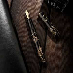 Vulpennen 4 Kleuren Hongdian N23 Pen EF Lange Mes Medium Penpunt Konijn Jaar Limited Carving Schrijven Gift 230704