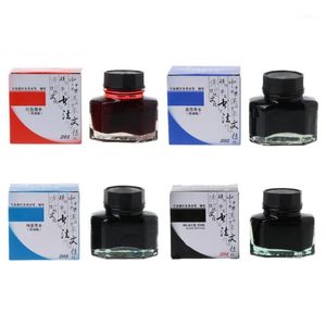 Plumas estilográficas 50ml Vidrio embotellado Pluma de escritura suave Recarga de tinta Escuela Estudiante Papelería Suministros de oficina1