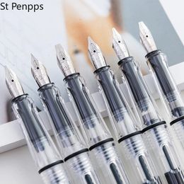 Stylos plume 6pcs calligraphie stylo parallèle ensemble 0.7mm 1.1mm 1.5mm 1.9mm 2.5mm 2.9mm stylo d'écriture pour lettre gothique caligraphie stylos papeterie 230807