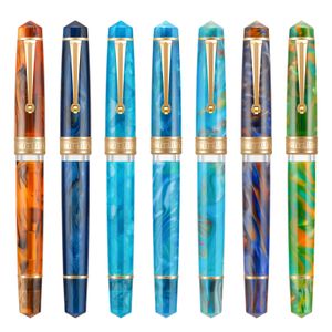 Fountain Pens Asvine P20 Piston Filling Pen Acrylic Beautiful Patterns EFFM Nib with Golden Clip Smooth Writing Office Gift 230608