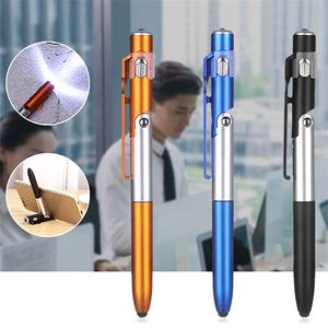 Stylos-plumes Stylo à bille avec lumière LED support pliant multifonction pour support de téléphone stylo de papeterie de lecture de nuit pour étudiant en école de bureau 230825