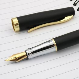 Vulpennen Klassieke Duke 209 Pen Gouden Mat Zwart 10MM Gebogen Fude Nib Inkt Business Stationary 230707
