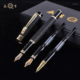 Fountain PENS Dragon Clip Three Nibs Caligraphy Pen Set Office cadeau voor studenten Stationery Financiële zakelijke kunstbenodigdheden1