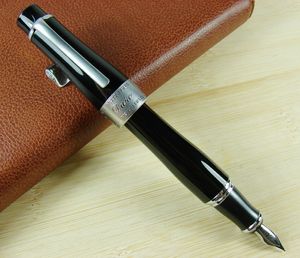 Fountain Pens Duke 2009 Black Memory Charliechaplin Big Size unieke stijl Medium gebogen Nib Heavy Business Office schrijven 230130