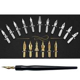 Stylos à plume FEATTY Englisht Calligraphie Set Dip Pen Holder avec 17 Nibs pour l'écriture Peinture Dessin Papeterie 231027