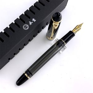 Fuente Fountain Fountain Pen translúcido Black Yong Sheng 699 Llenado de vacunas Fountainpen Fine Nib Pen School Office Sumentery 601A 220923