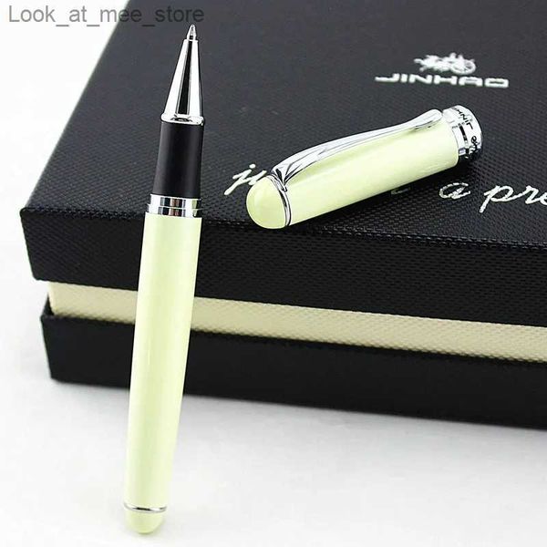 Stylos à plume Stylos à plume Jinhao 750 stylo à bille exécutif ivoire blanc et argent papeterie fournitures de bureau stylo d'écriture Q240314
