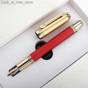 Stylos à plume Stylos à plume Jinhao 92 stylo plume en métal garde série EF/F/M Nib stylos cadeaux de luxe stylo à encre d'écriture fournitures scolaires de bureau rouge or Q240314