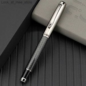 Vulpennen Vulpennen Luxe pen Koolstofvezel Metaal Balpen Ondertekeningspennen voor schrijven Geschenk Kantoorbenodigdheden Q240314